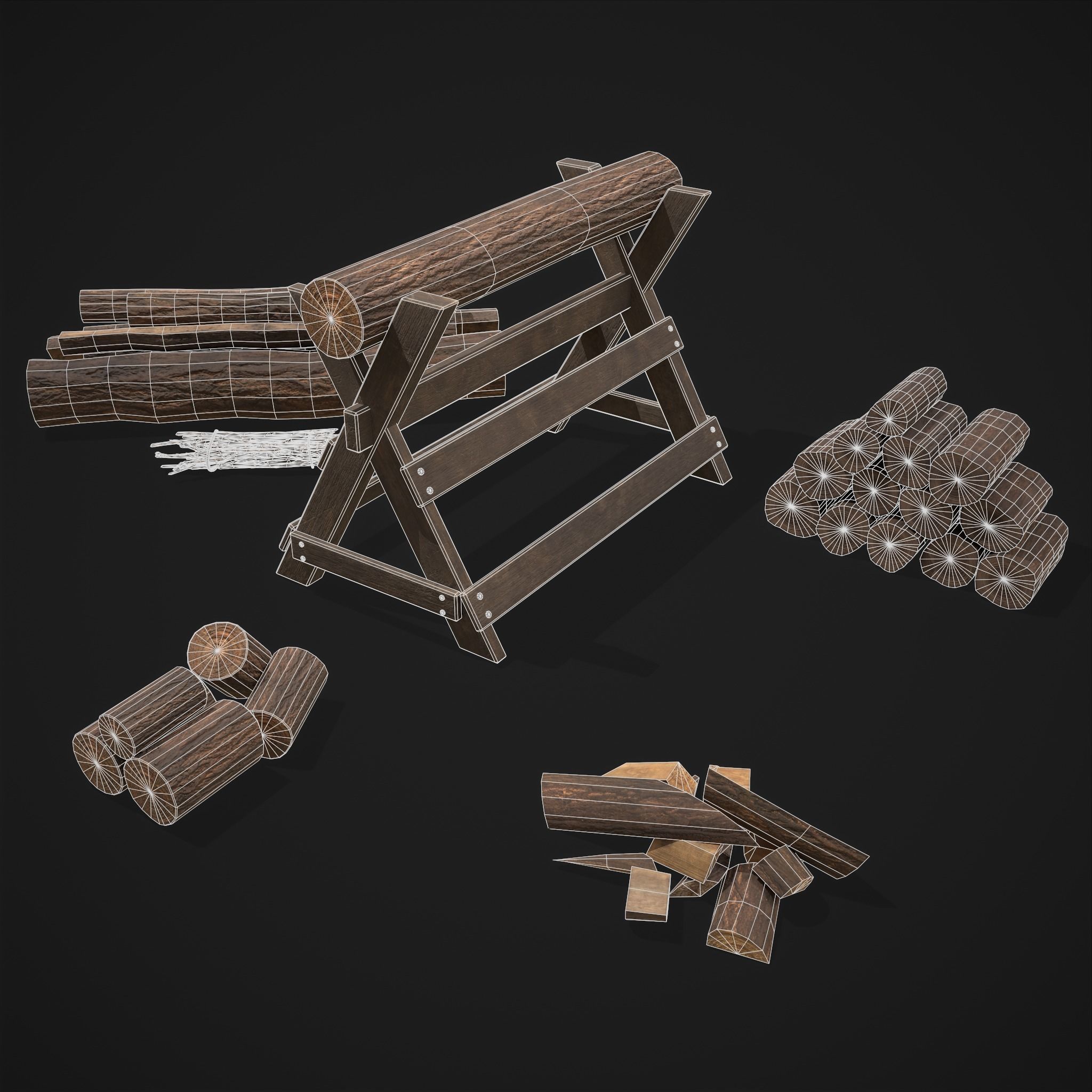 Large Wood Pack 3D Model Collection_25