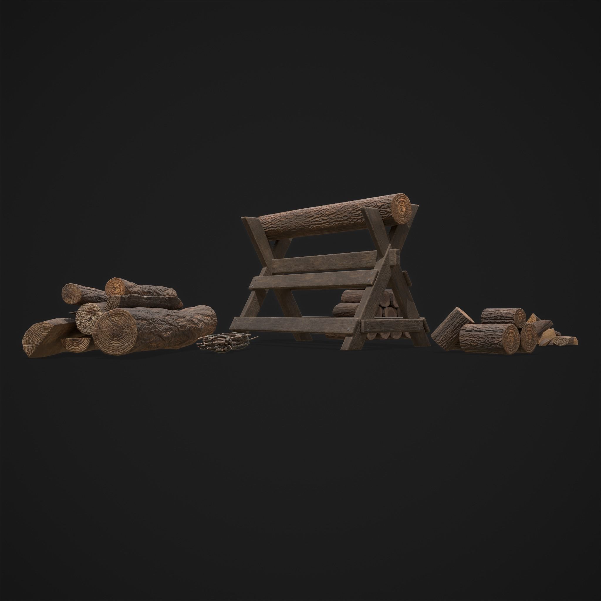 Large Wood Pack 3D Model Collection_28