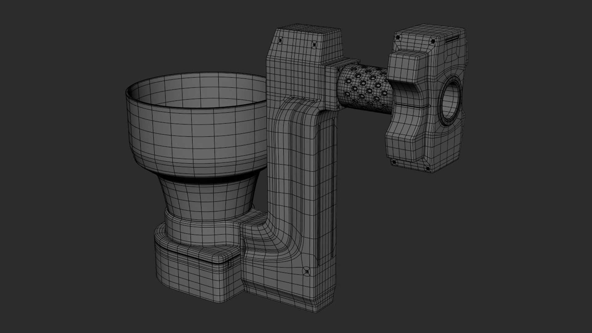 Table Tennis Robot Low-poly 3D model_5