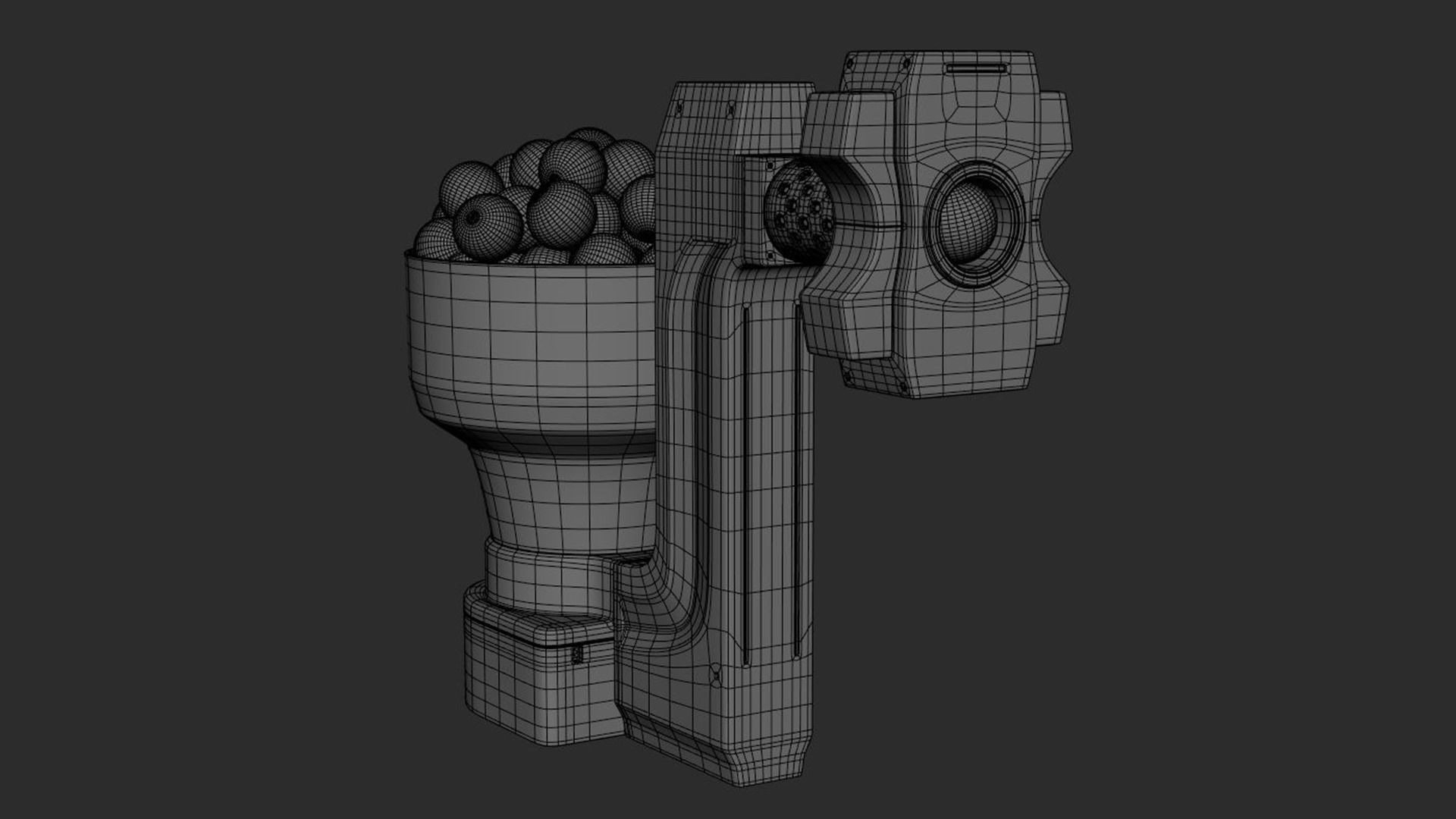 Table Tennis Robot Low-poly 3D model_4