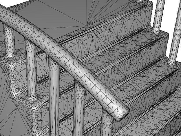 Marble Bridge Low-poly 3D model_3