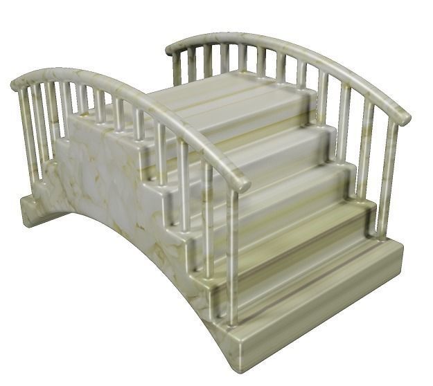 Marble Bridge Low-poly 3D model_1