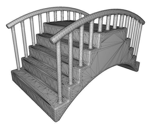 Marble Bridge Low-poly 3D model_4