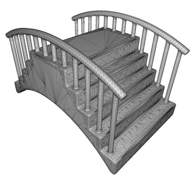 Marble Bridge Low-poly 3D model_2