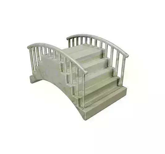 Marble Bridge Low-poly 3D model