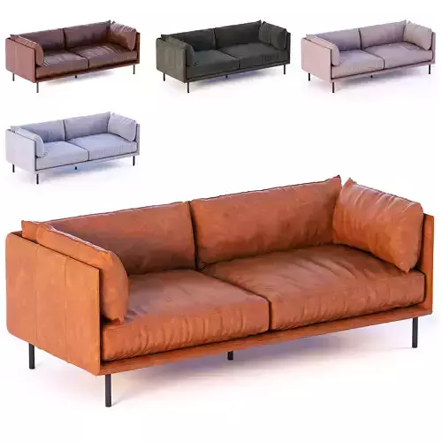 Wells-Leather-Tuxedo-Sofa two leather sofas