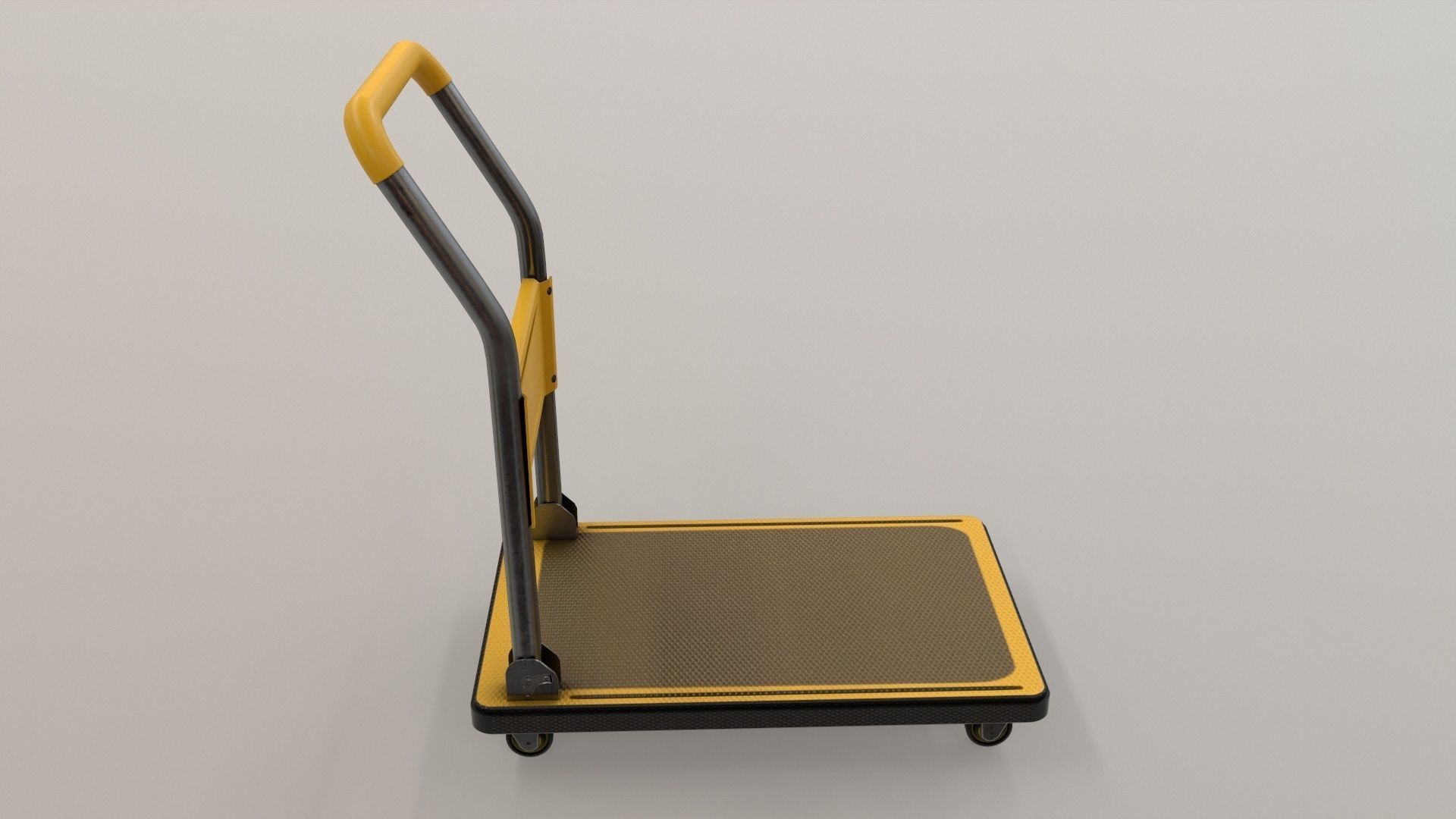Heavy Duty Platform Trolley Low-poly 3D model_5