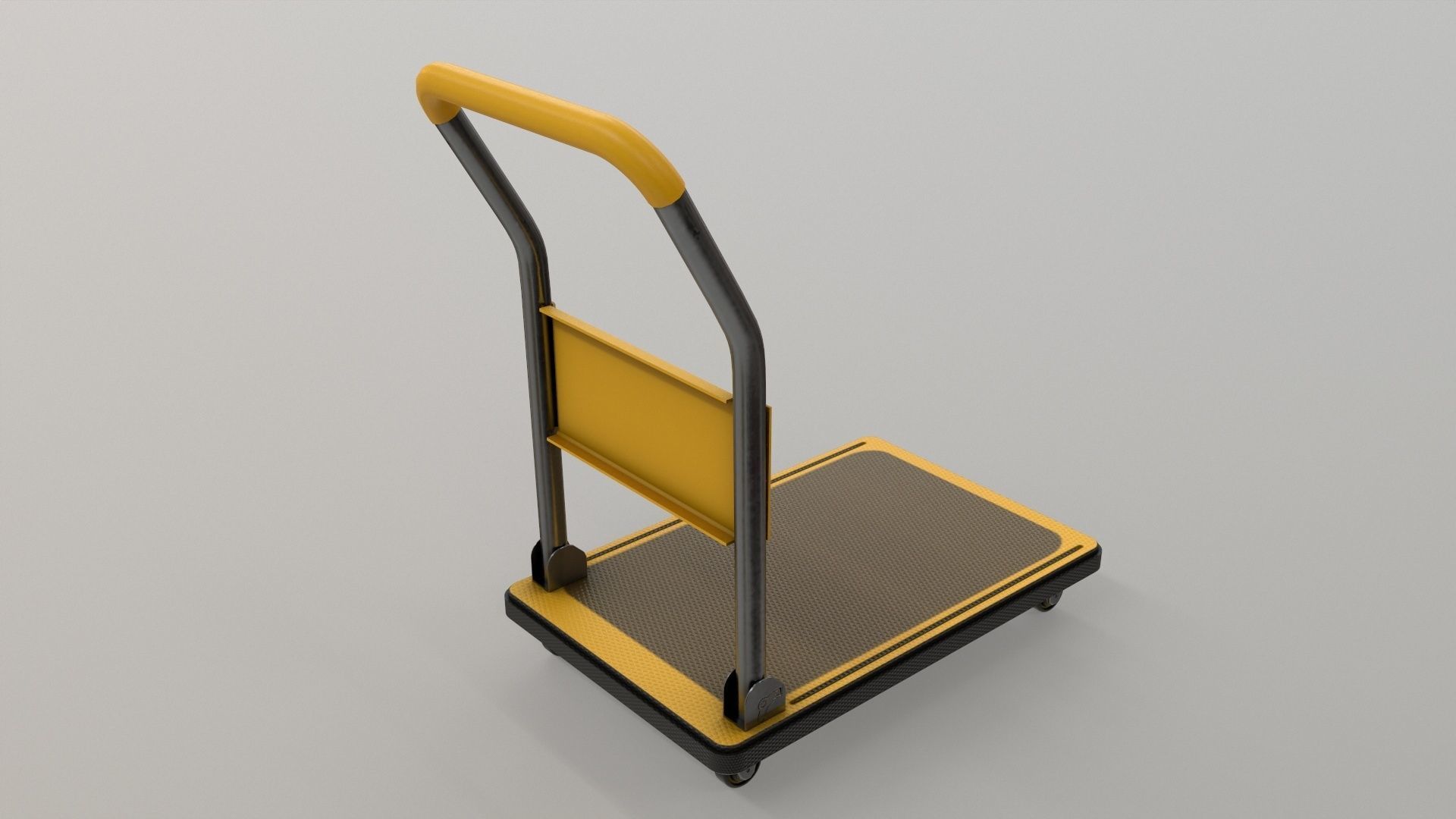Heavy Duty Platform Trolley Low-poly 3D model_6