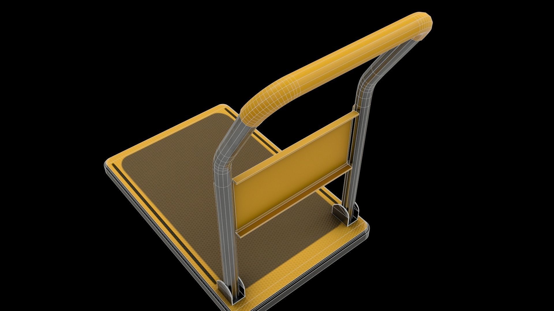 Heavy Duty Platform Trolley Low-poly 3D model_23