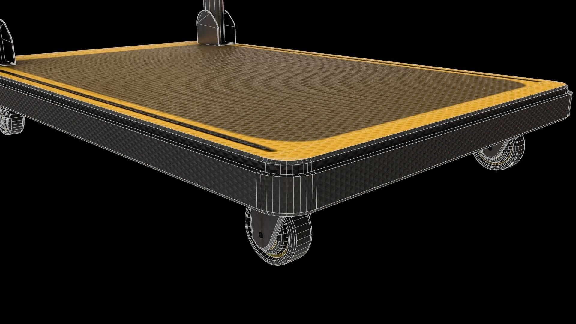 Heavy Duty Platform Trolley Low-poly 3D model_21