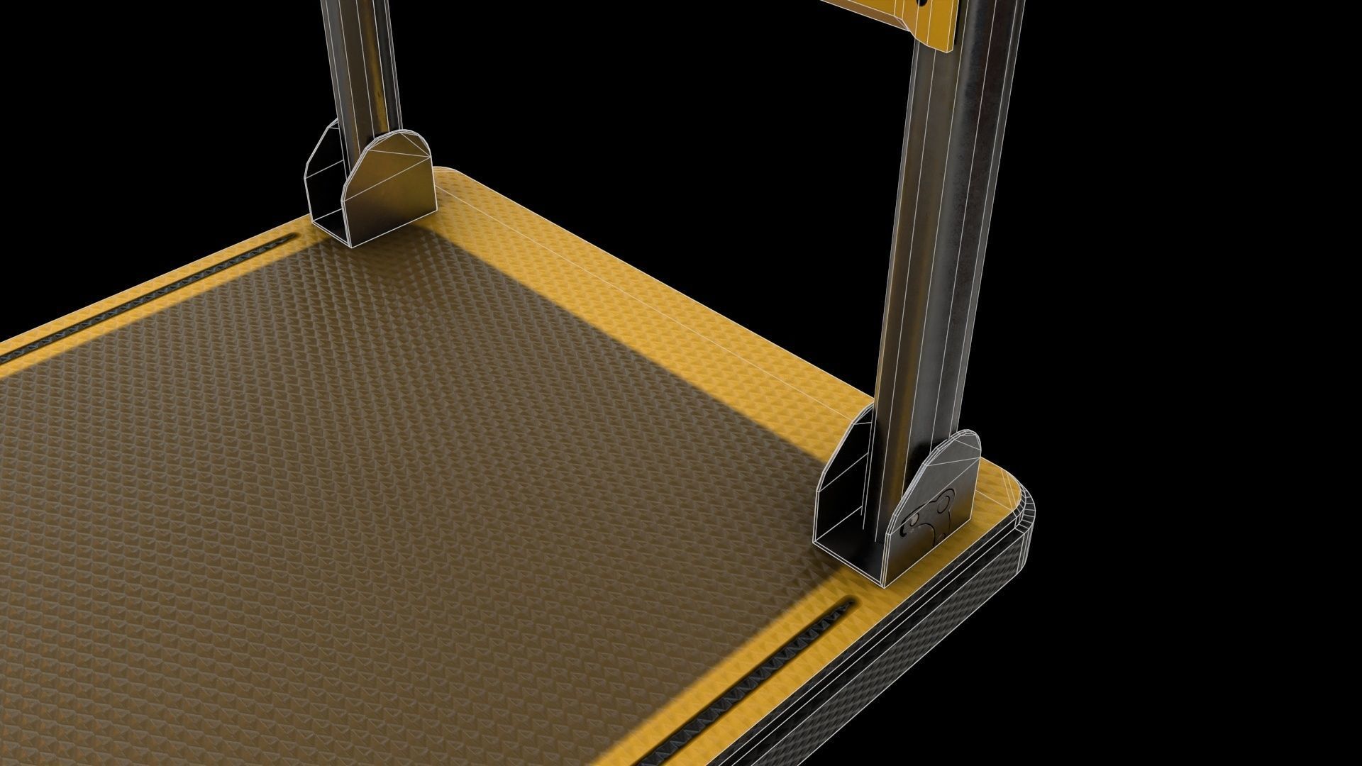 Heavy Duty Platform Trolley Low-poly 3D model_19