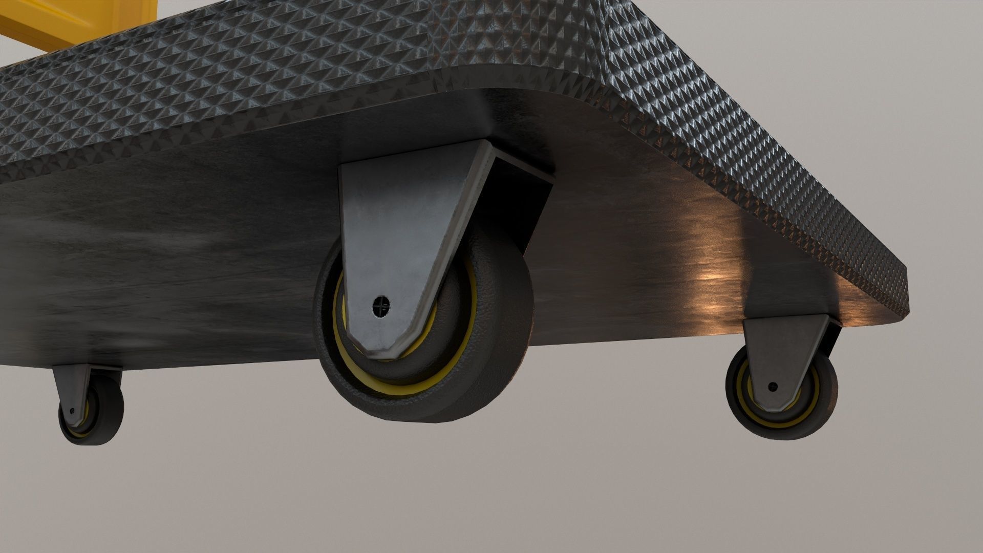 Heavy Duty Platform Trolley Low-poly 3D model_13
