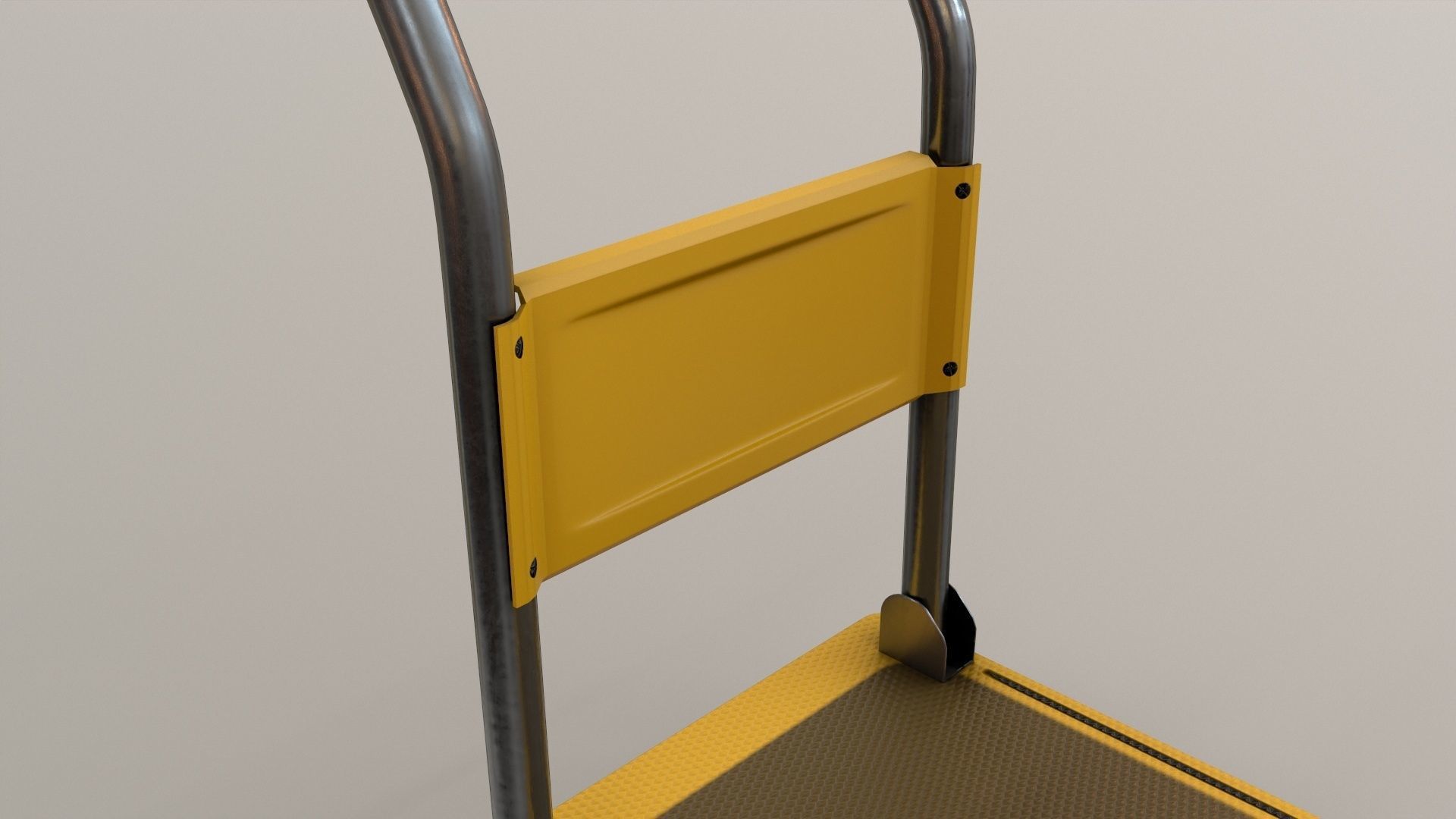 Heavy Duty Platform Trolley Low-poly 3D model_9