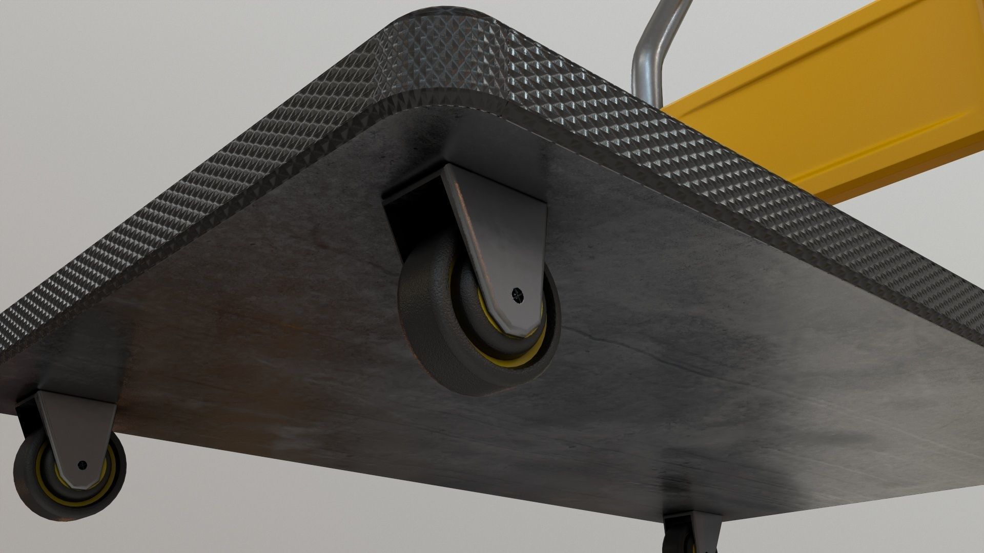 Heavy Duty Platform Trolley Low-poly 3D model_12