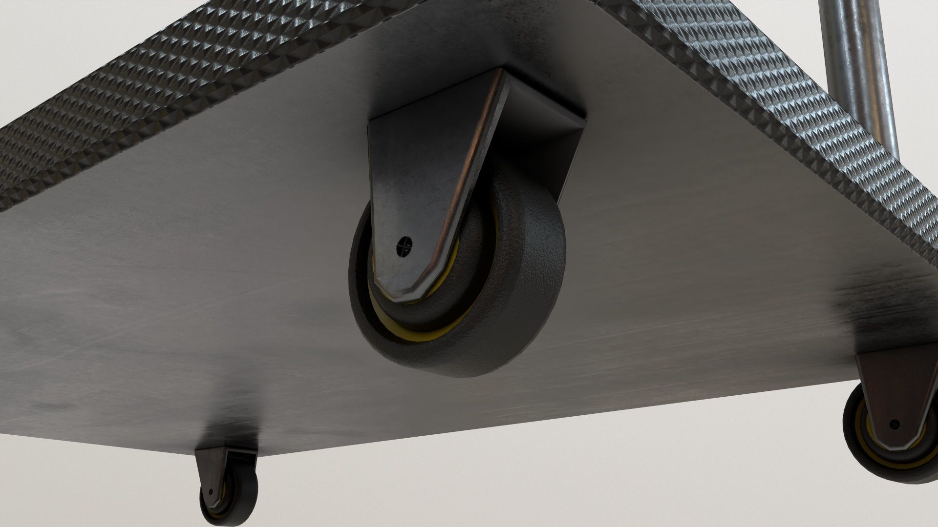 Heavy Duty Platform Trolley Low-poly 3D model_15