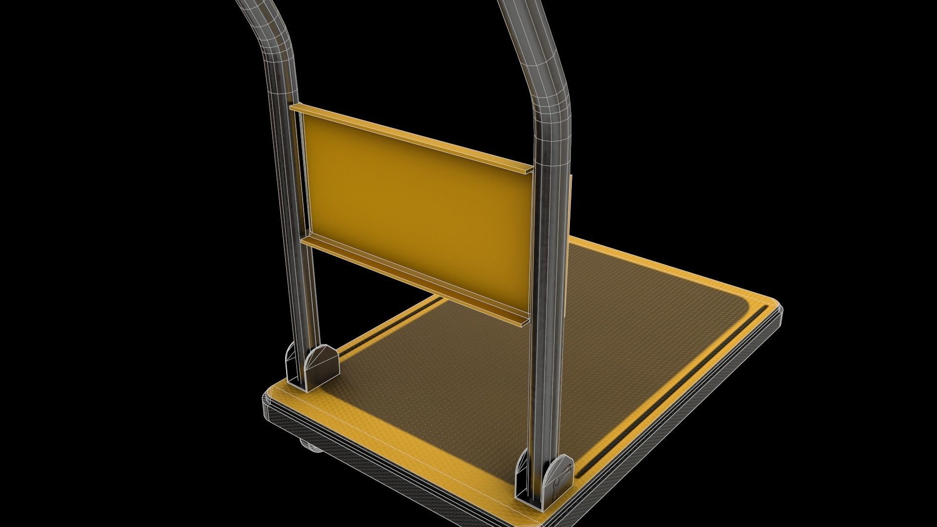 Heavy Duty Platform Trolley Low-poly 3D model_22