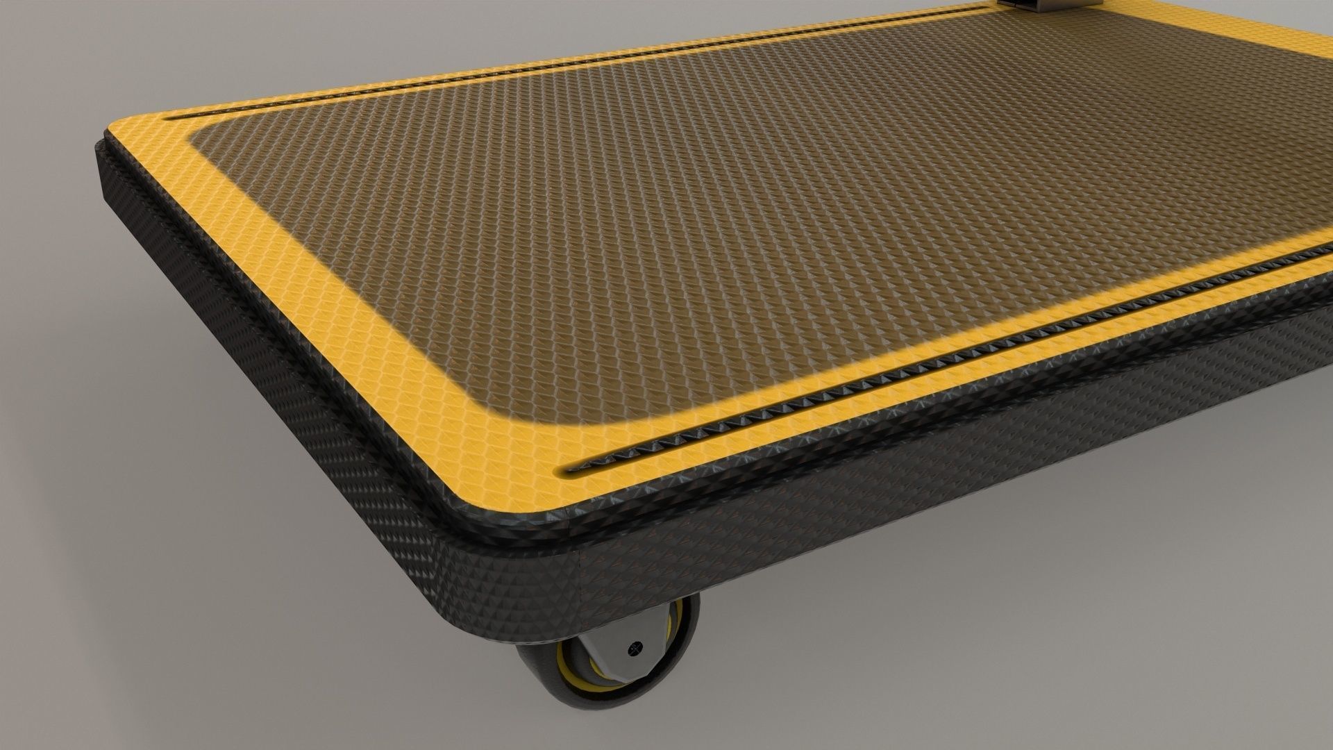 Heavy Duty Platform Trolley Low-poly 3D model_11