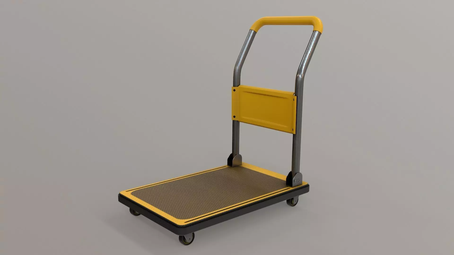 Heavy Duty Platform Trolley Low-poly 3D model_0