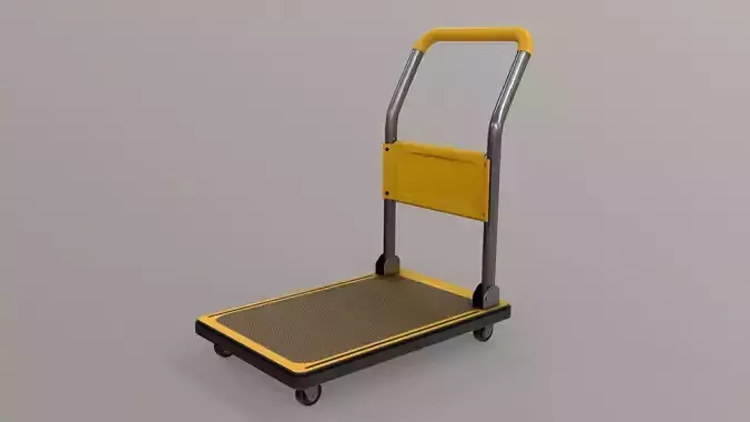 Heavy Duty Platform Trolley Low-poly 3D model