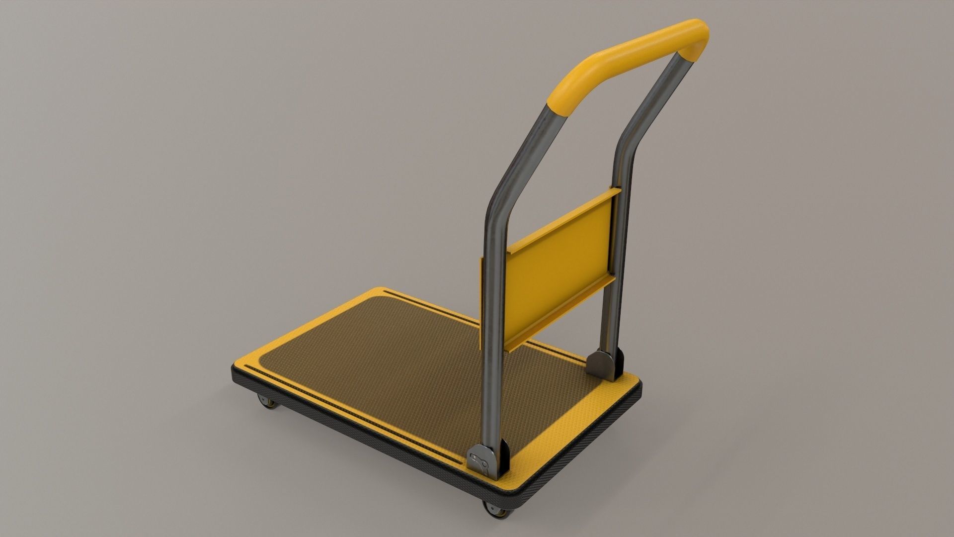 Heavy Duty Platform Trolley Low-poly 3D model_8