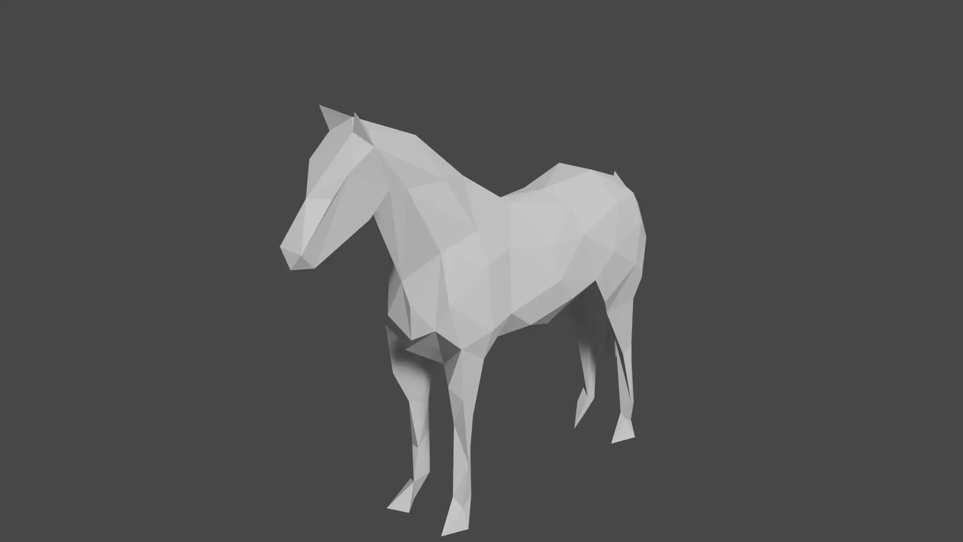 3D Horse in LowPoly Low-poly 3D model