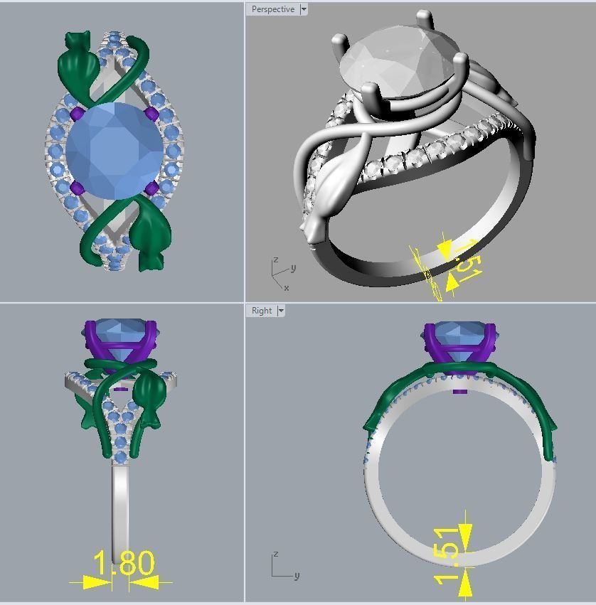 Ring 45 3D print model_1