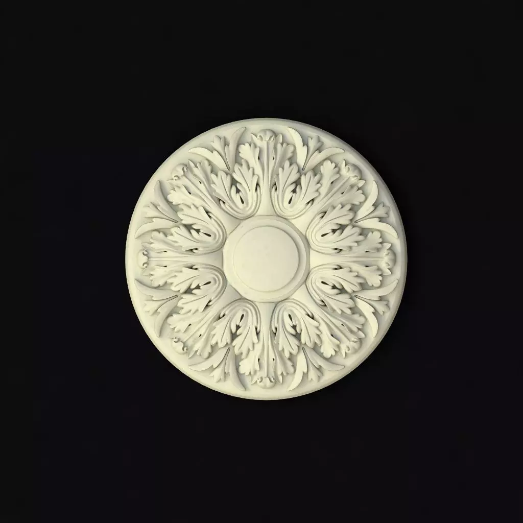 rosette decorative medallion 3D model_0