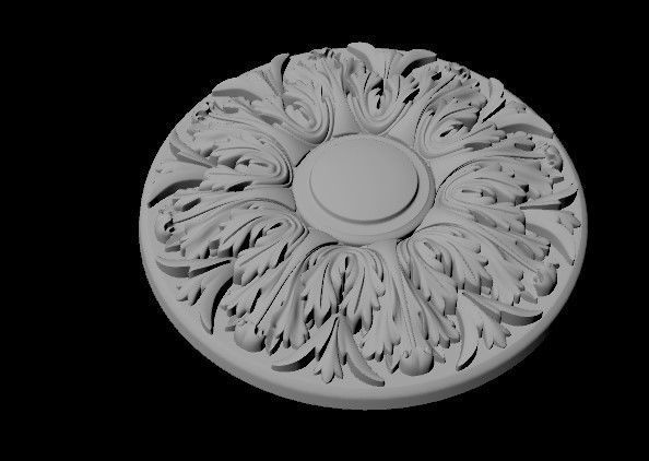 rosette decorative medallion 3D model_1