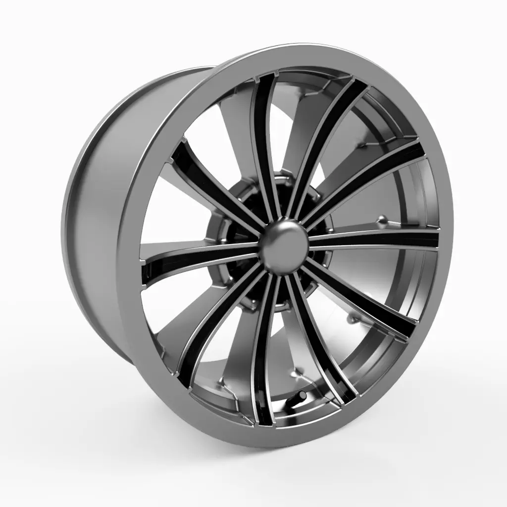 3D printable modern slide wheel with accessories 3D print model_0