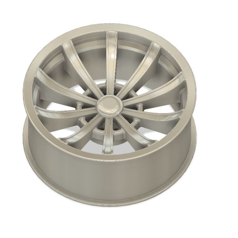 3D printable modern slide wheel with accessories 3D print model_3