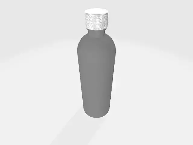 Bottle with tiny surface texture