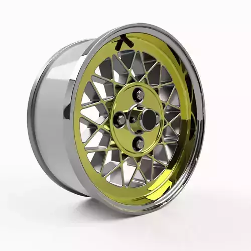3D printable retro wheel for model building 3D print model