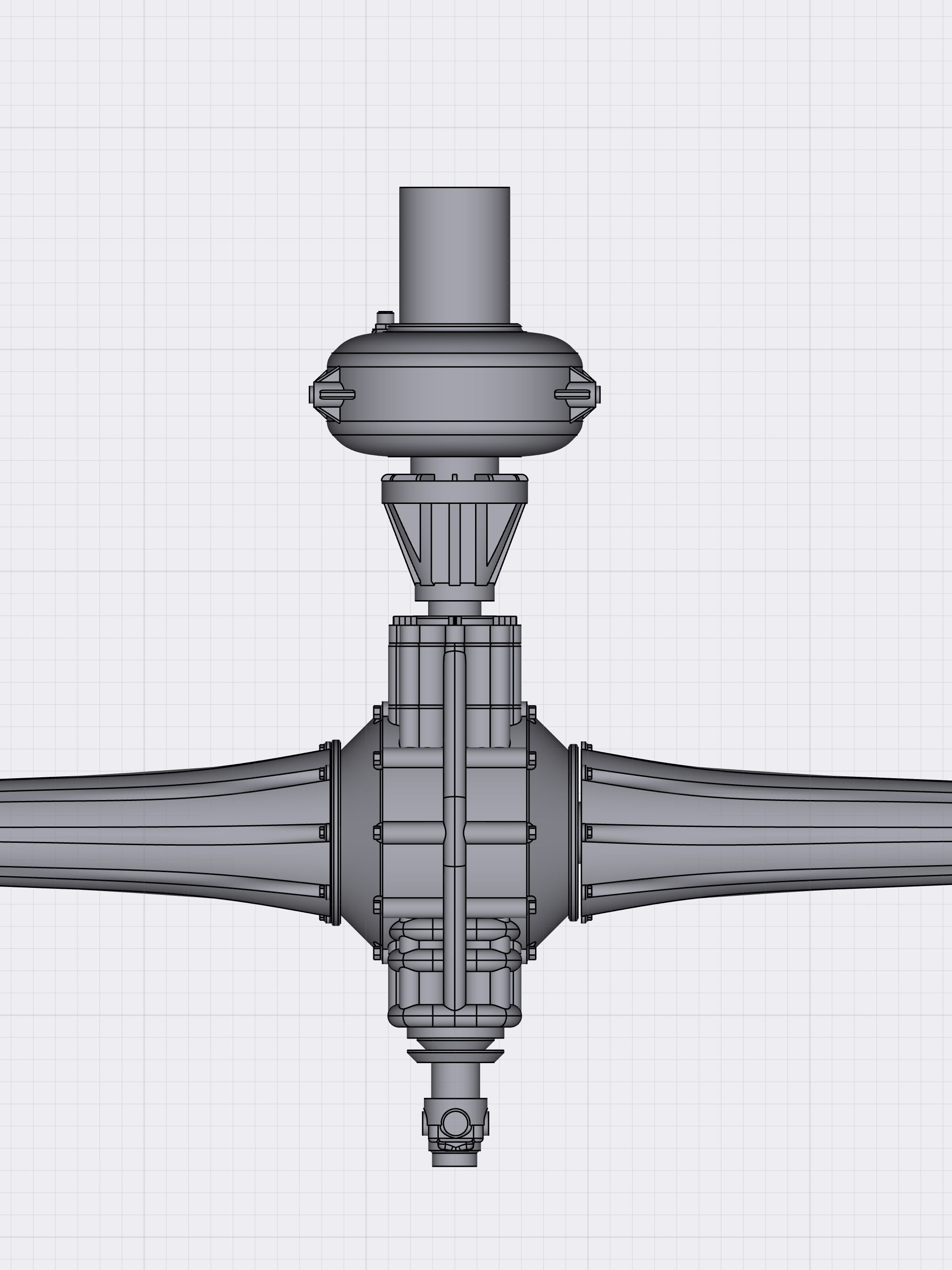 HOT ROD Gasser retro 1000hp Turbo Booster Axle  3D print model_1