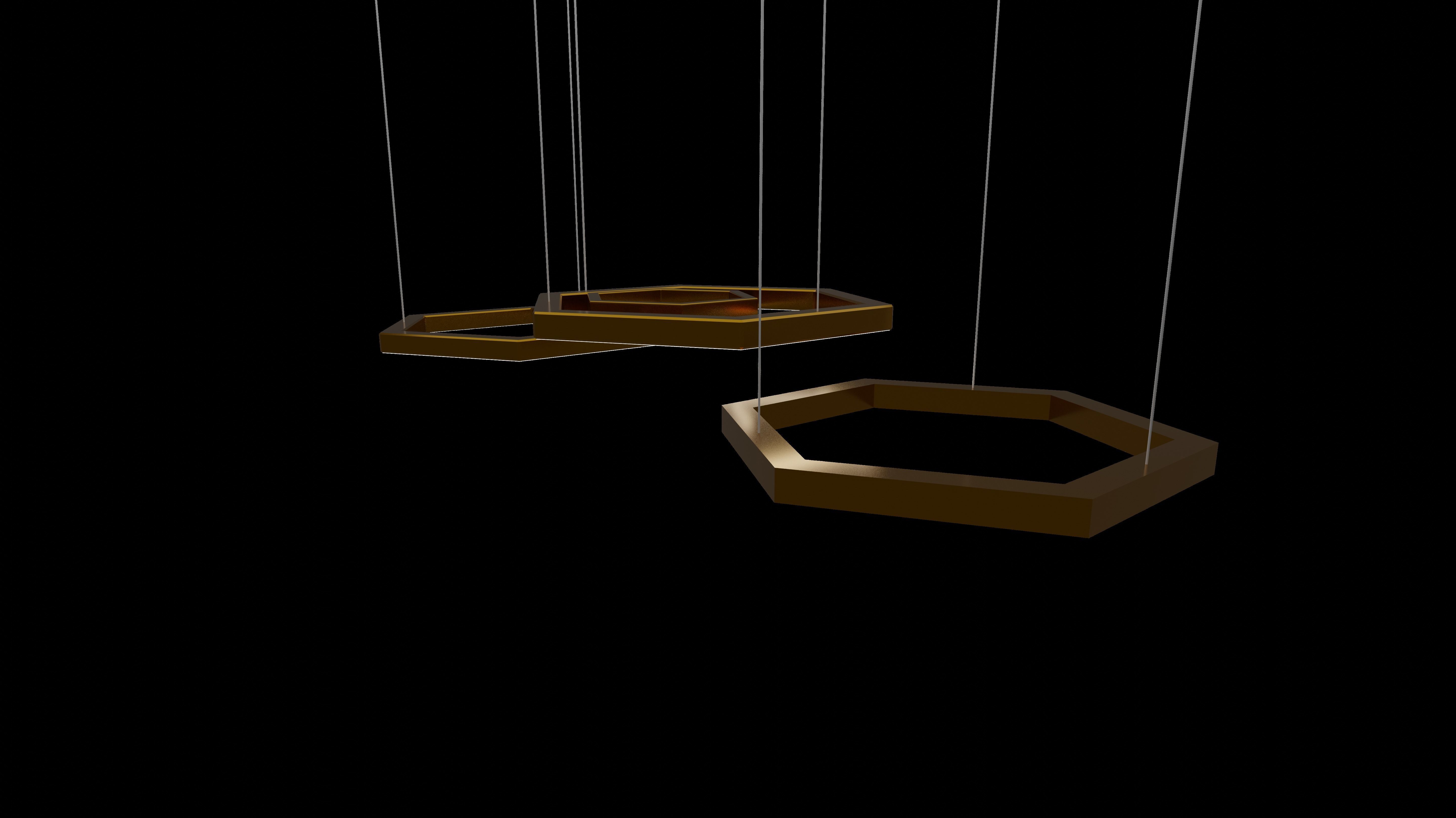 Geometric Lighting Pendant 3D model_4