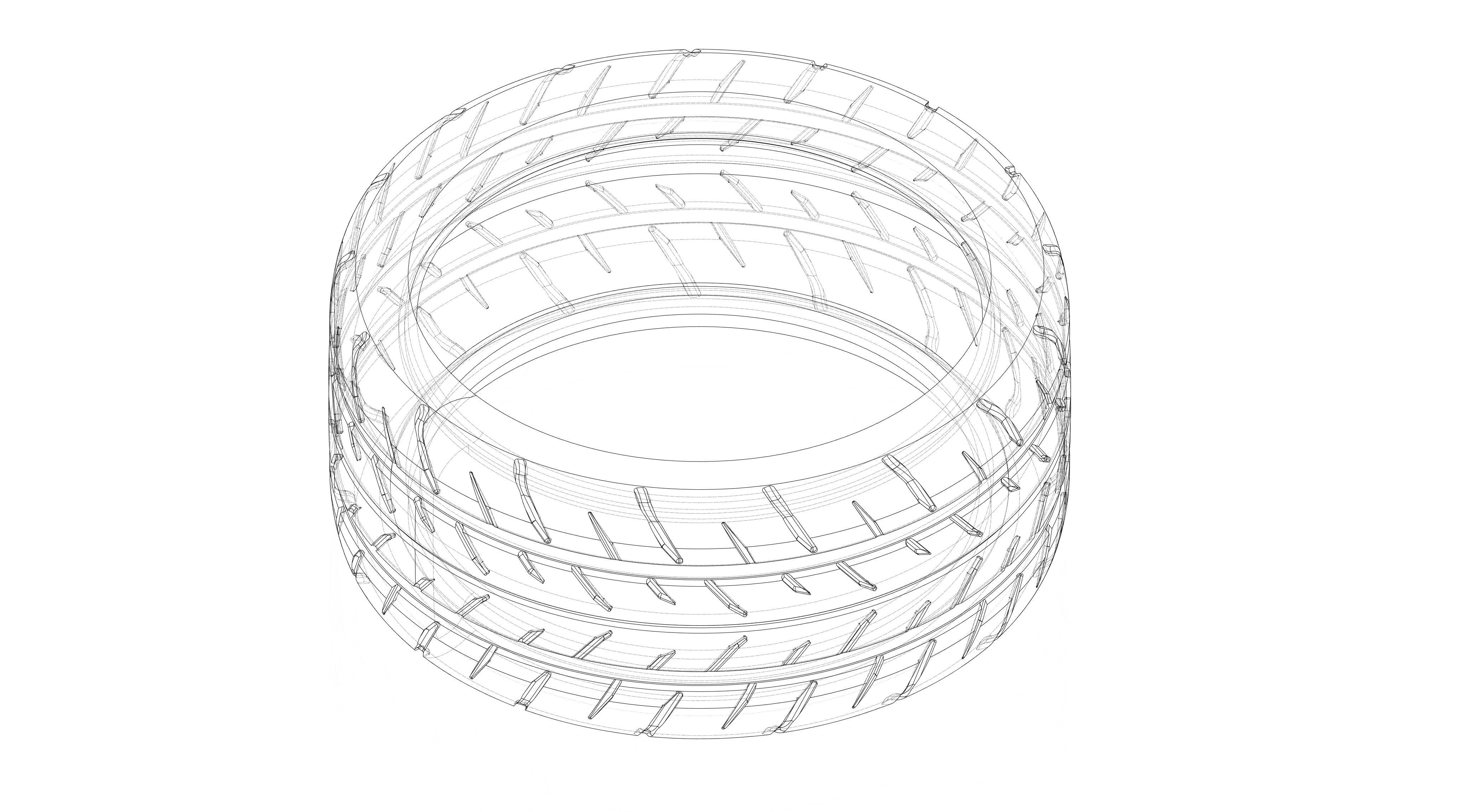 Bundle - 3D printable Hi- and Low profile tires 3D print model_9