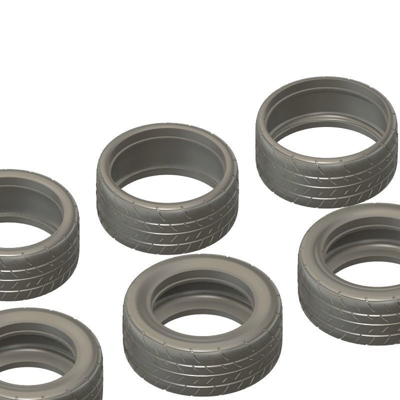 Bundle - 3D printable Hi- and Low profile tires 3D print model_2