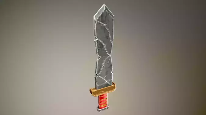 Stylized medieval old sword