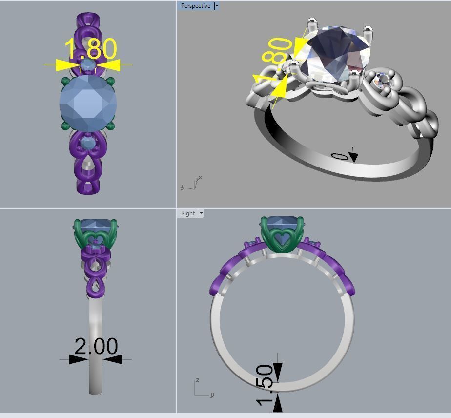 Ring 46 3D print model_1