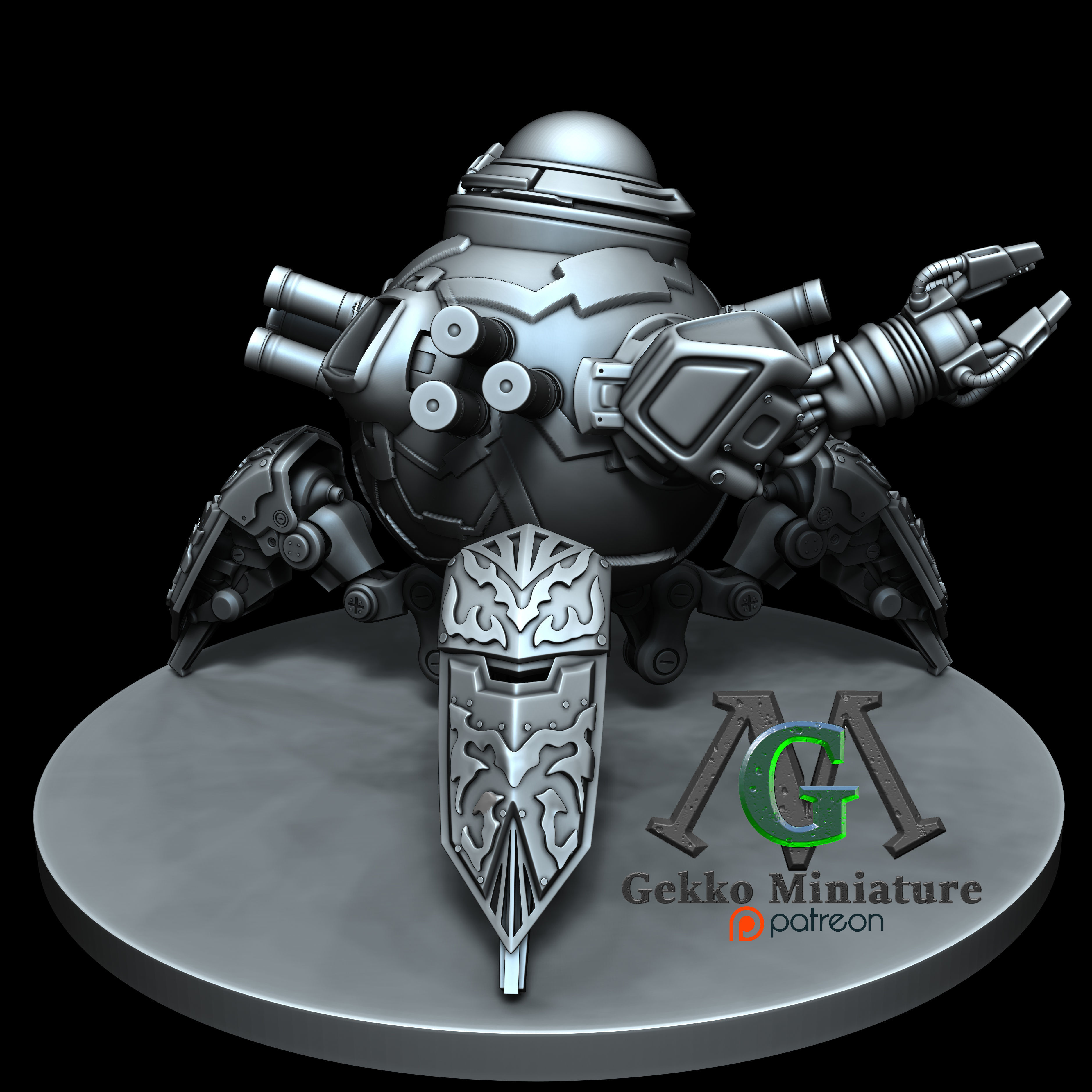 Irobot armored robot 3D print model_3