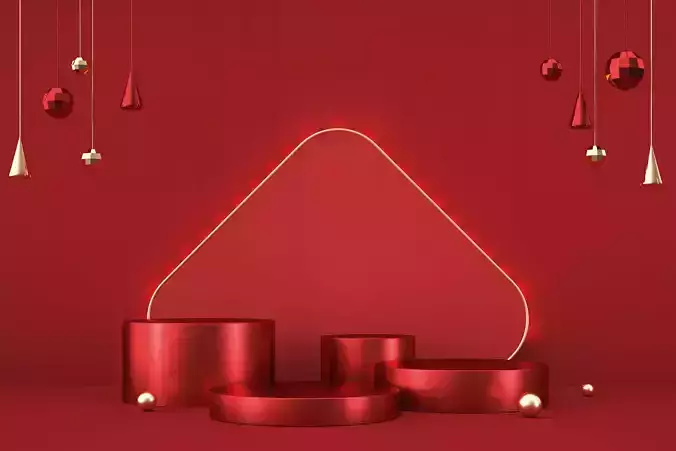 Red festive e-commerce promotion showcase scene 8