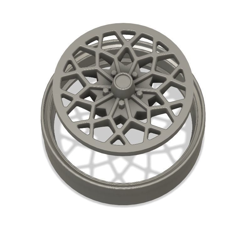 3D printable Trans Am Honeycomb wheel 3D print model_3