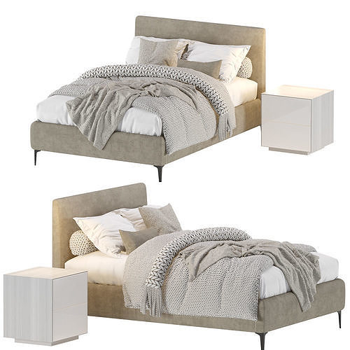 West Elm Andes Bed 3D model