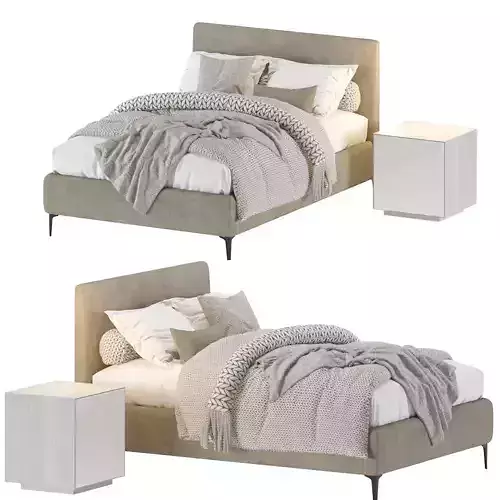 West Elm Andes Bed 3D model