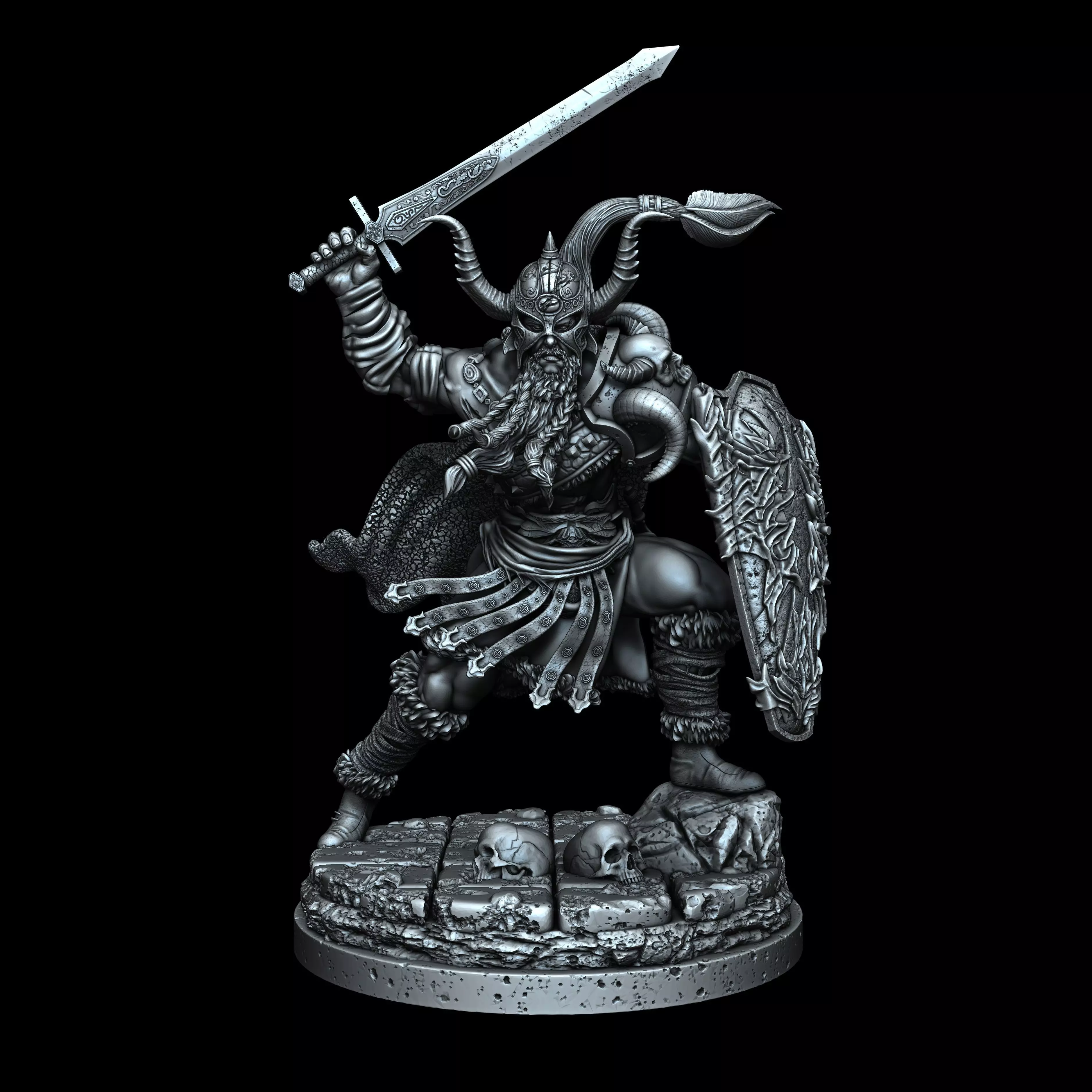 Achilles Warrior Pose3  3D print model_0
