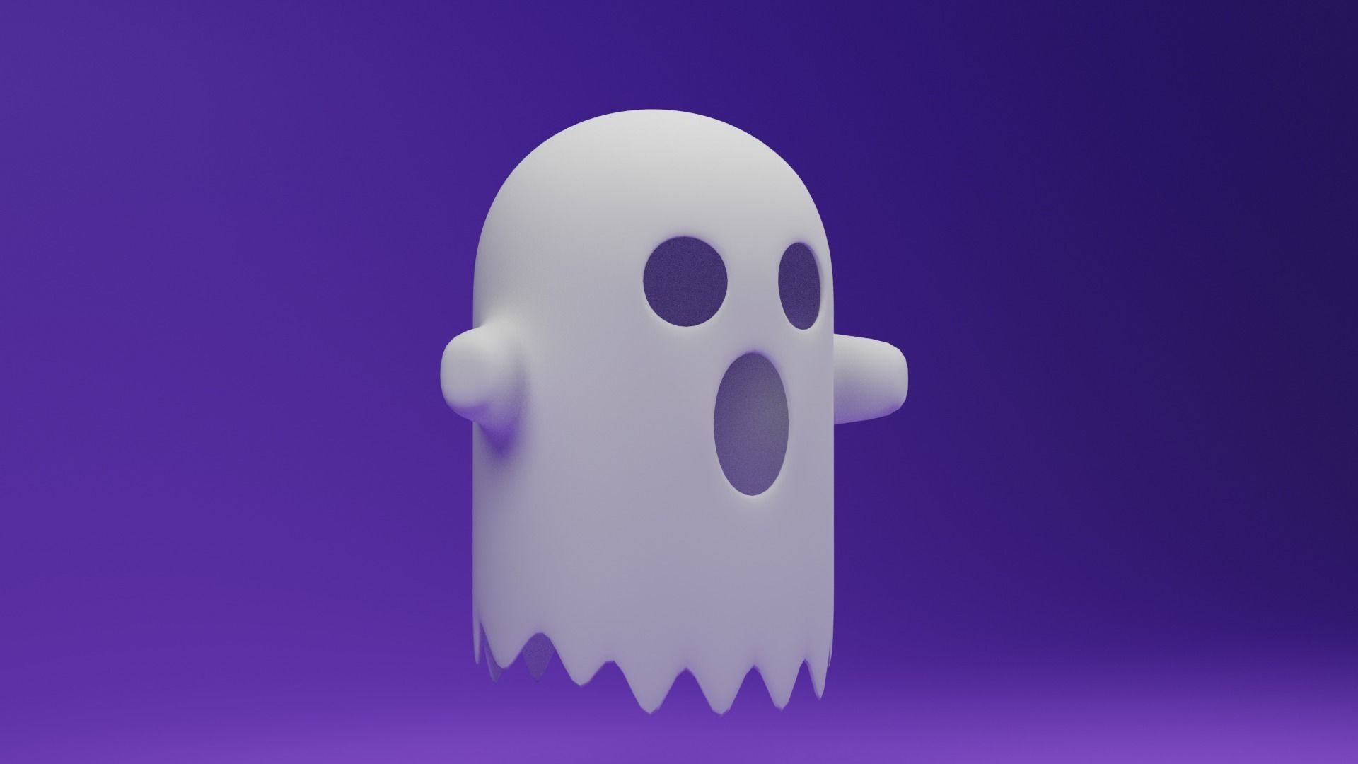 Cartoon Ghost 3D model_6