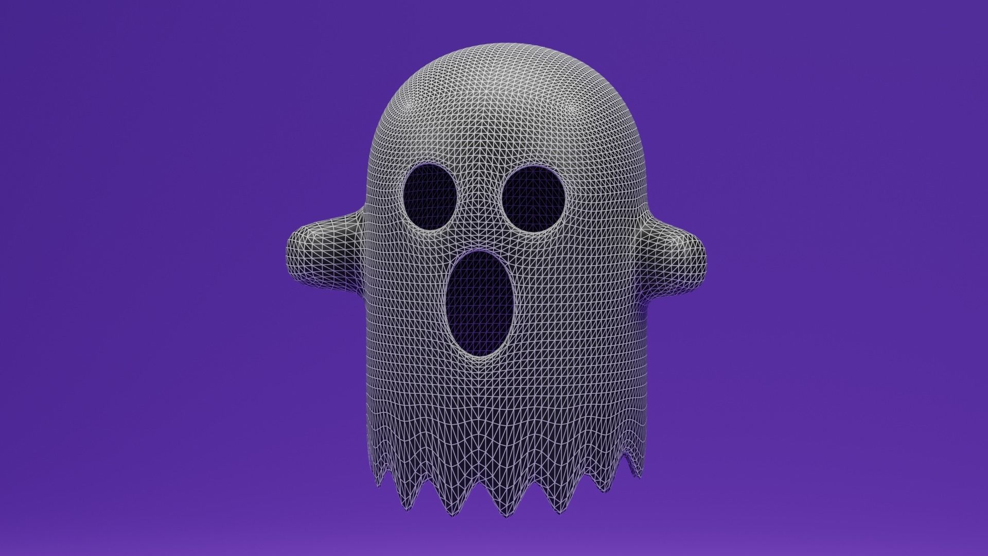 Cartoon Ghost 3D model_11
