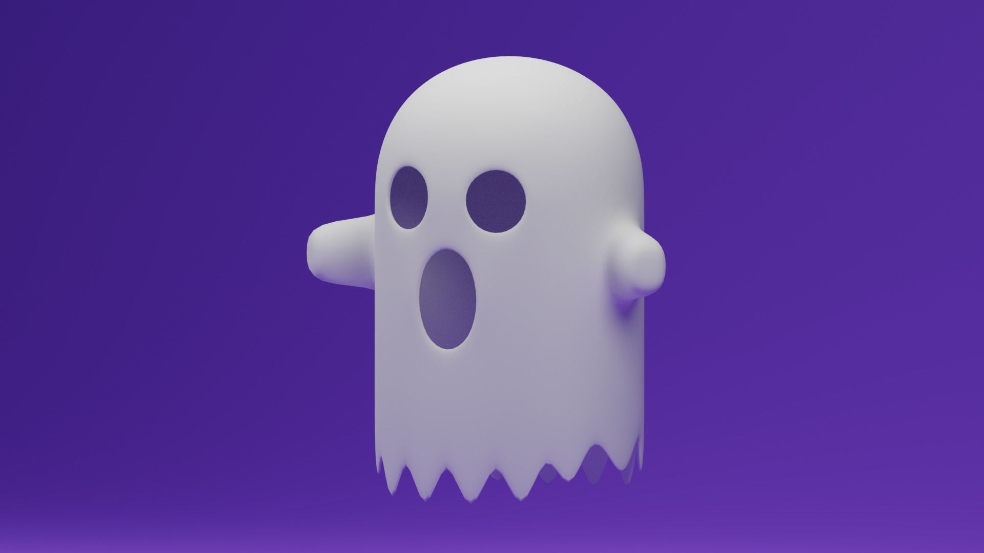 Cartoon Ghost 3D model_1