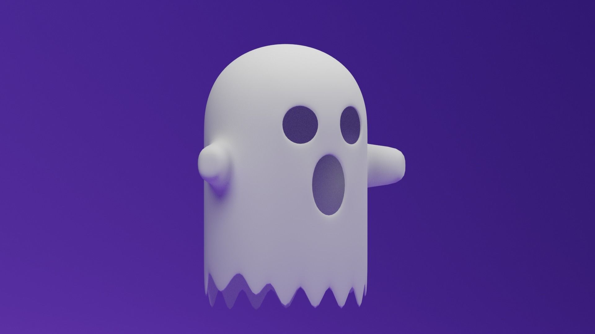 Cartoon Ghost 3D model_7