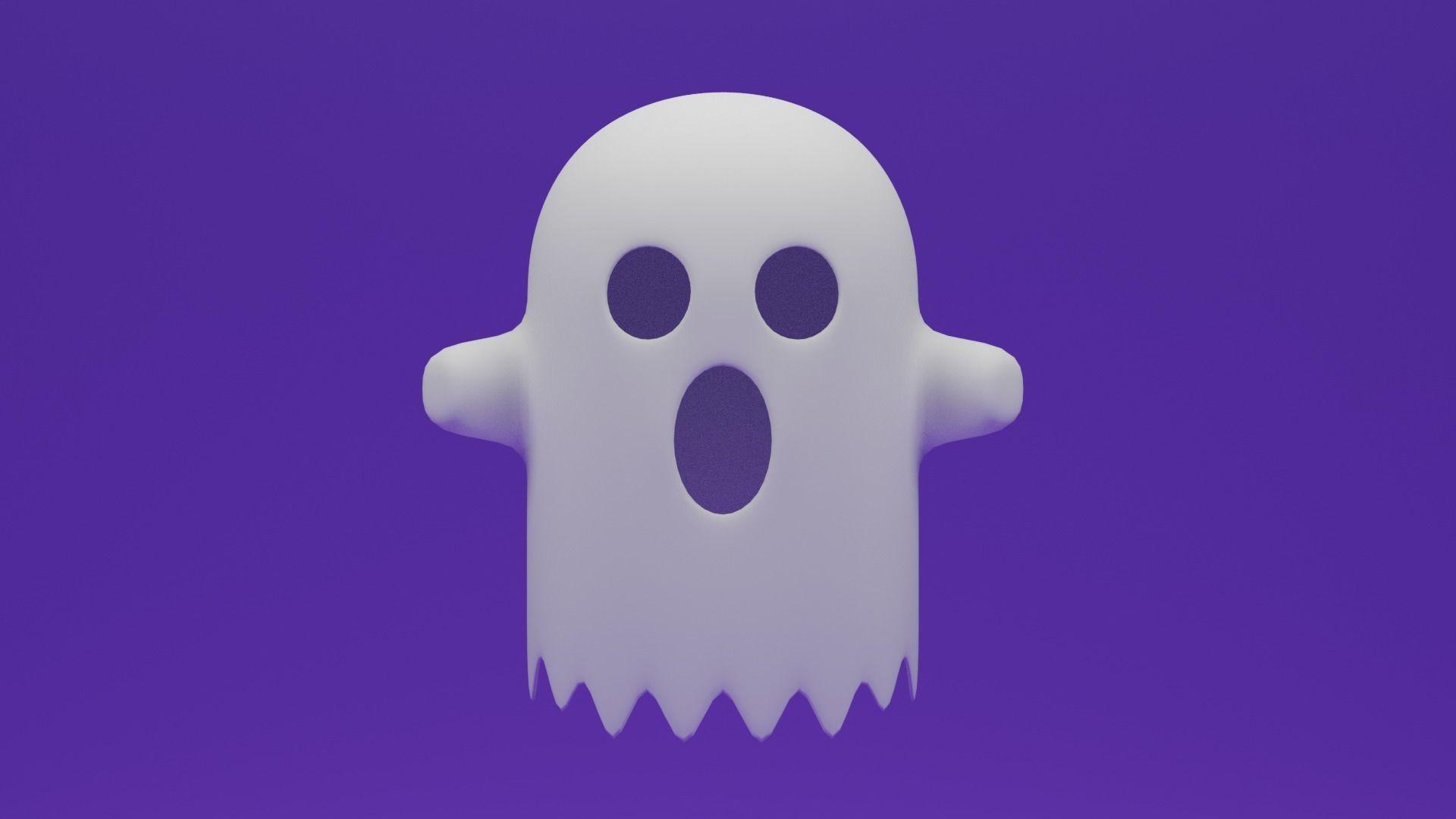 Cartoon Ghost 3D model_5