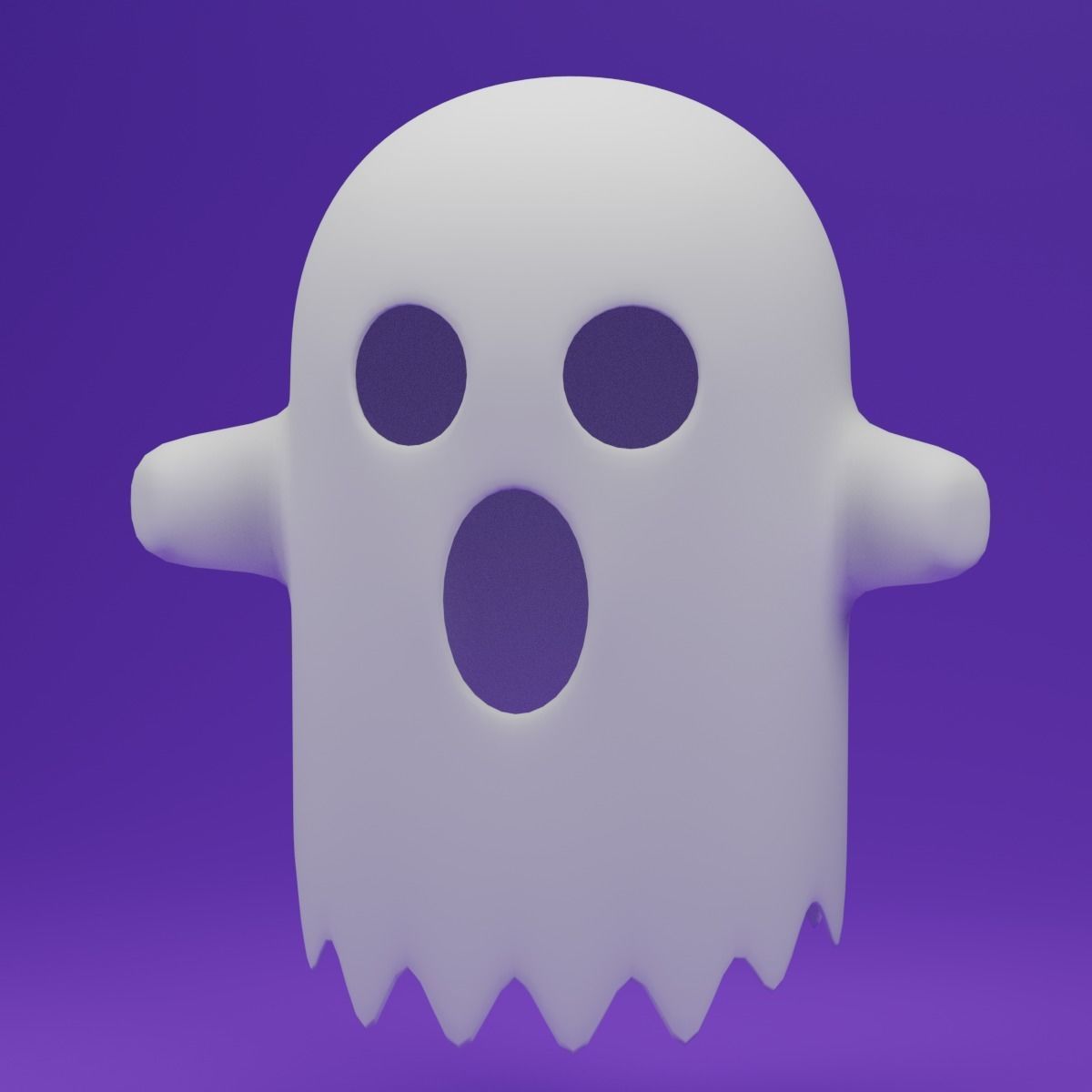 Cartoon Ghost 3D model_9
